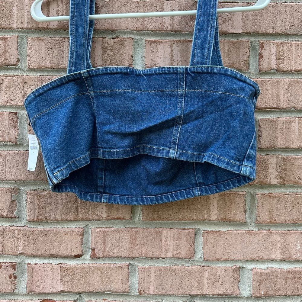 GAP Blue Denim Bra/Crop Top - Picture 6 of 6